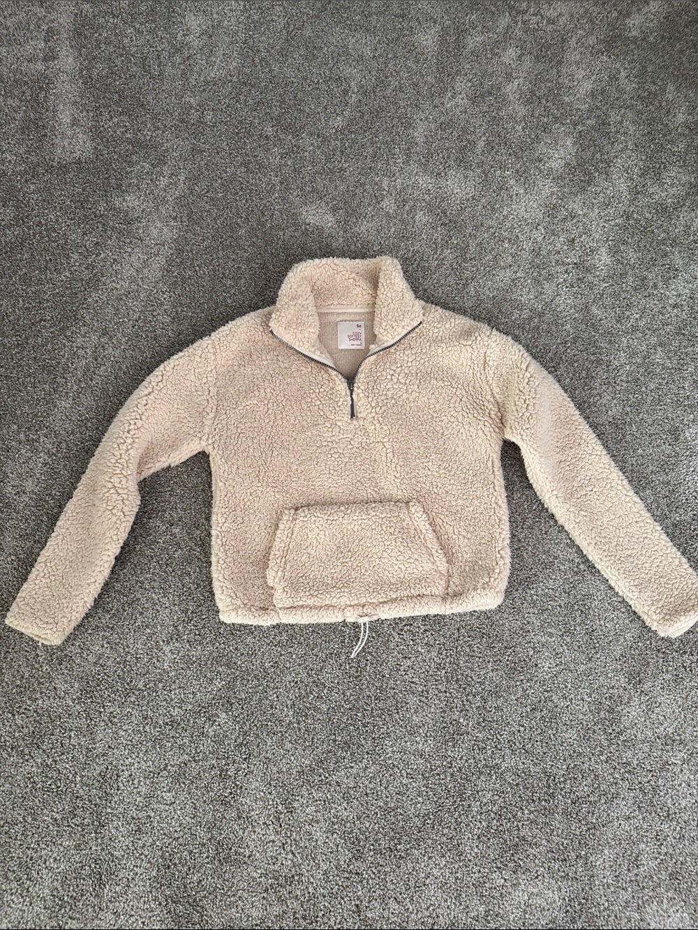 SO Cream Sherpa Half-Zip Pullover Puffer